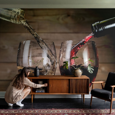 Vlies-Fototapete fürs Kinderzimmer mit einem Motiv aus Weingläsern