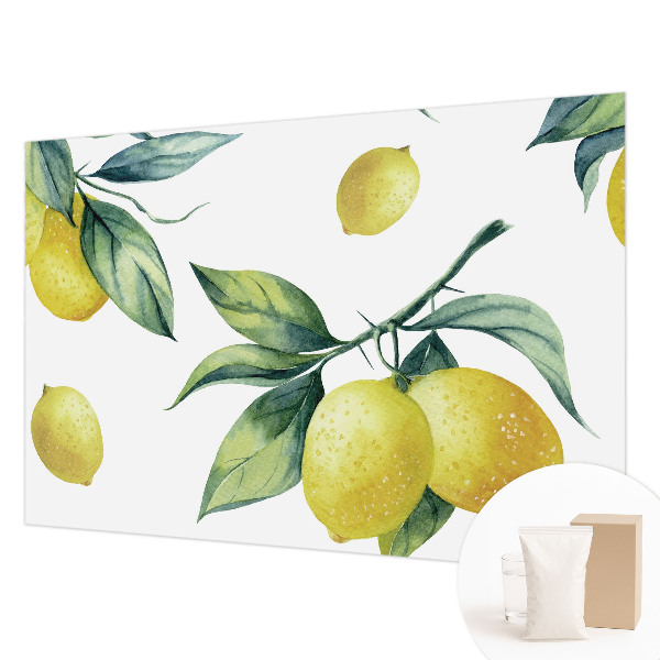 Vliestapete fürs Schlafzimmer Zitronenmotiv