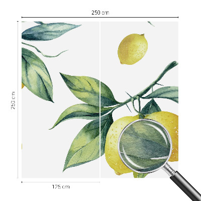 Vliestapete fürs Schlafzimmer Zitronenmotiv