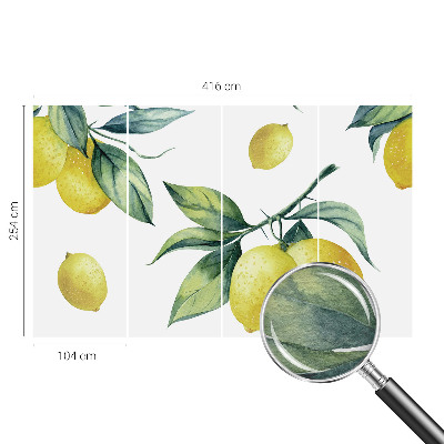 Vliestapete fürs Schlafzimmer Zitronenmotiv