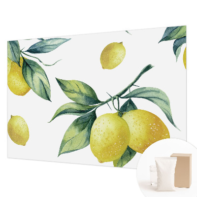 Vliestapete fürs Schlafzimmer Zitronenmotiv