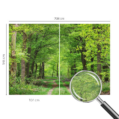 Moderne Vlies-Fototapete mit Motiv eines Waldwegs