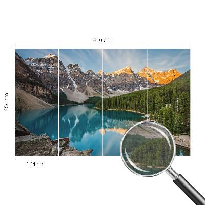 Fototapete nach Maß mit der Spiegelung eines Berges