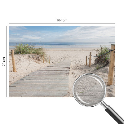 Dekorative Wand-Fototapete mit Motiv eines Holzstegs