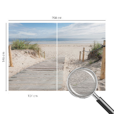 Dekorative Wand-Fototapete mit Motiv eines Holzstegs