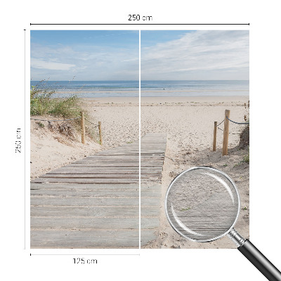 Dekorative Wand-Fototapete mit Motiv eines Holzstegs