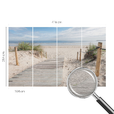 Dekorative Wand-Fototapete mit Motiv eines Holzstegs