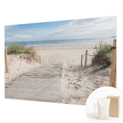 Dekorative Wand-Fototapete mit Motiv eines Holzstegs