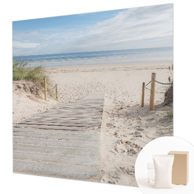 Dekorative Wand-Fototapete mit Motiv eines Holzstegs