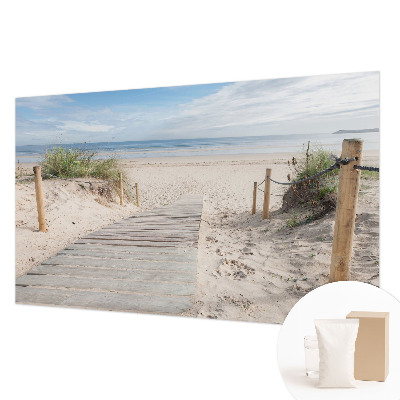 Dekorative Wand-Fototapete mit Motiv eines Holzstegs
