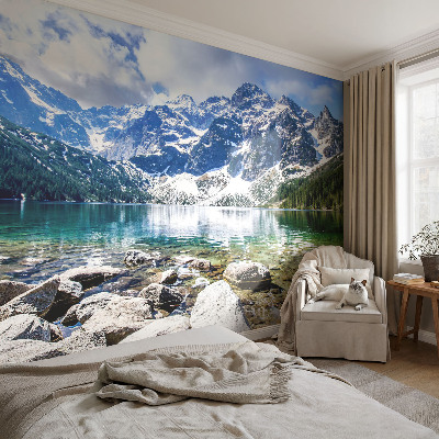 Wandtapete mit einer Berglandschaft