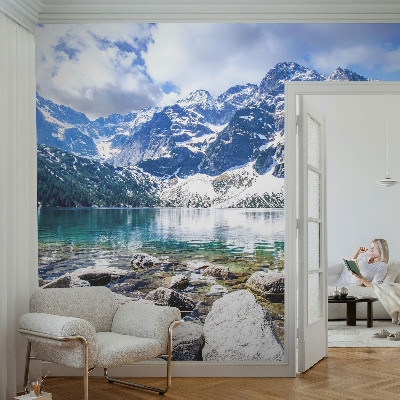 Wandtapete mit einer Berglandschaft