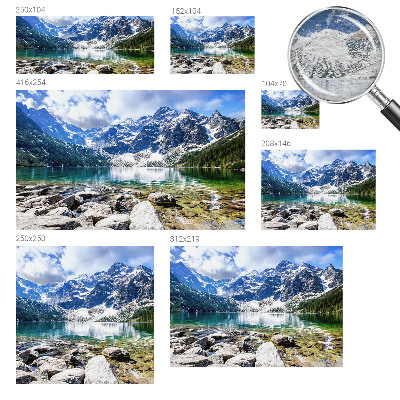 Wandtapete mit einer Berglandschaft