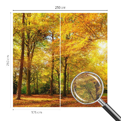 Vlies-Fototapete mit Motiv goldener Blätter