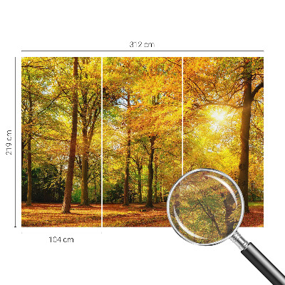 Vlies-Fototapete mit Motiv goldener Blätter
