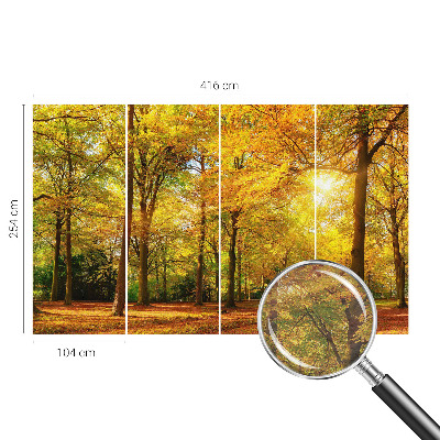 Vlies-Fototapete mit Motiv goldener Blätter