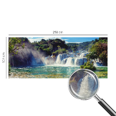 Fototapete fürs Wohnzimmer mit einer Wasserfalllandschaft