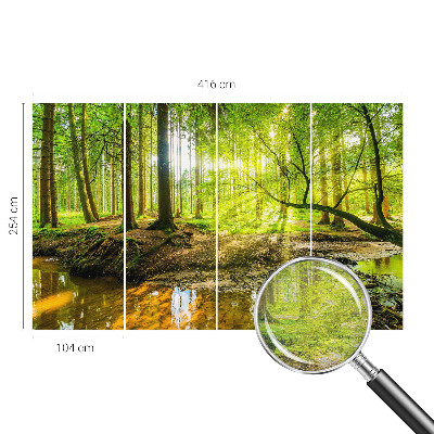 Fototapete fürs Schlafzimmer mit einer grünen Landschaft
