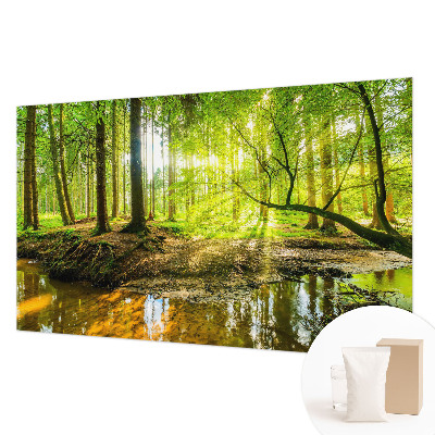 Fototapete fürs Schlafzimmer mit einer grünen Landschaft