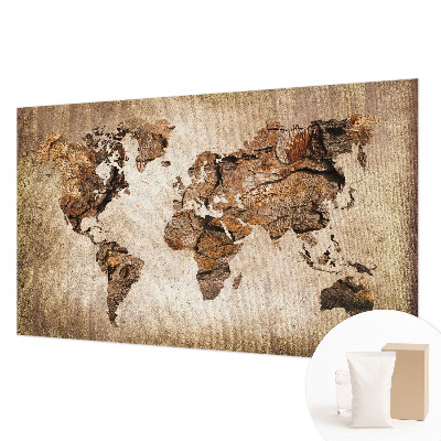 Motivtapete aus Vlies mit Holzkarte als Motiv