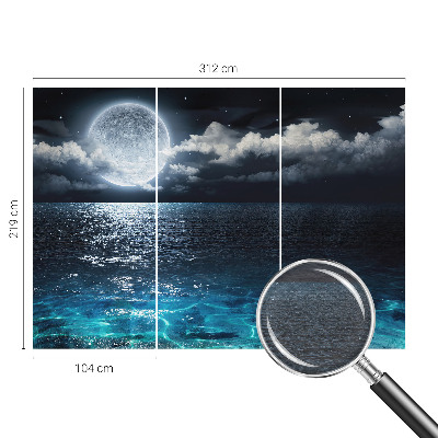 Vliestapete fürs Wohnzimmer mit dem Motiv „Nachtmeer“