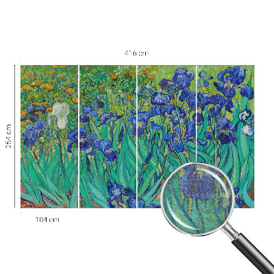 Dekorative Wand-Fototapete mit Motiv Gartenblumen