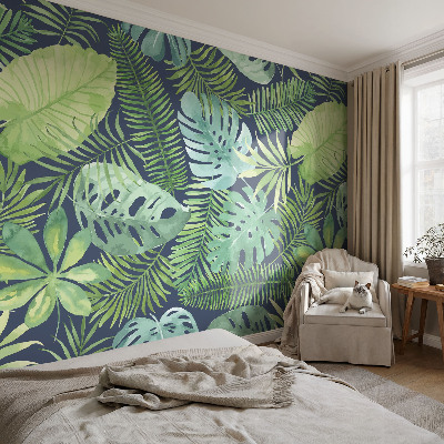 Fototapete fürs Wohnzimmer Tropische Blätter