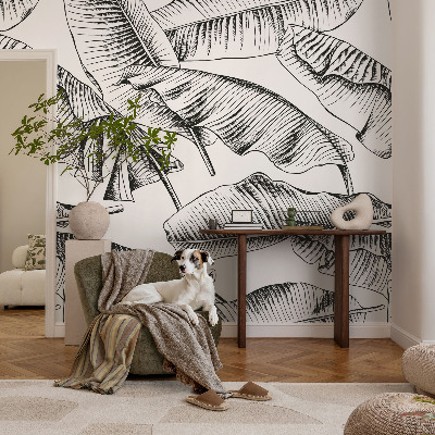Fototapete fürs Schlafzimmer mit Motiv aus Bananenblättern