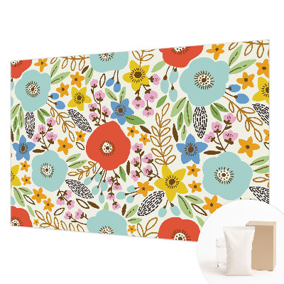 Motivtapete aus Vlies mit Blumenmuster