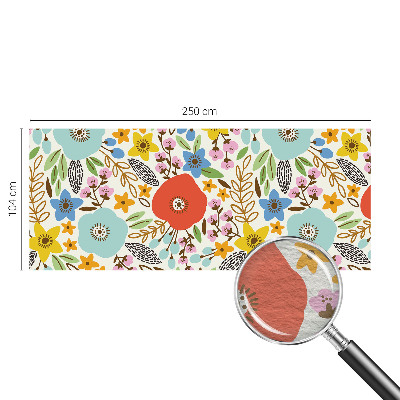 Motivtapete aus Vlies mit Blumenmuster