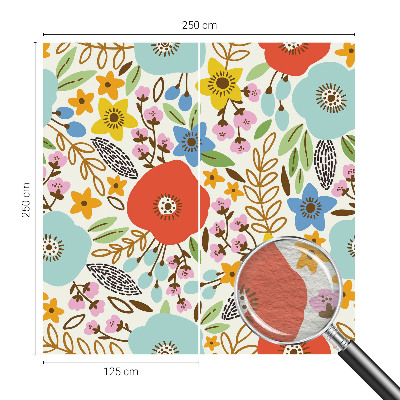 Motivtapete aus Vlies mit Blumenmuster