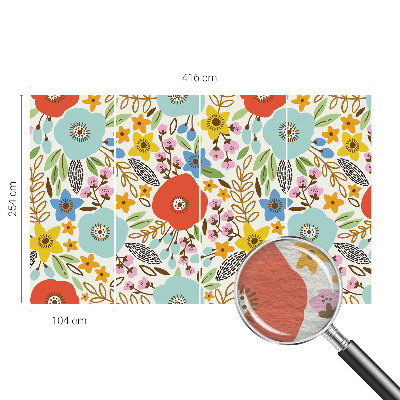 Motivtapete aus Vlies mit Blumenmuster
