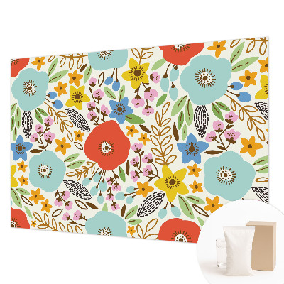 Motivtapete aus Vlies mit Blumenmuster