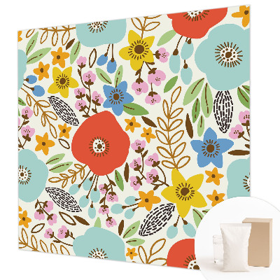 Motivtapete aus Vlies mit Blumenmuster