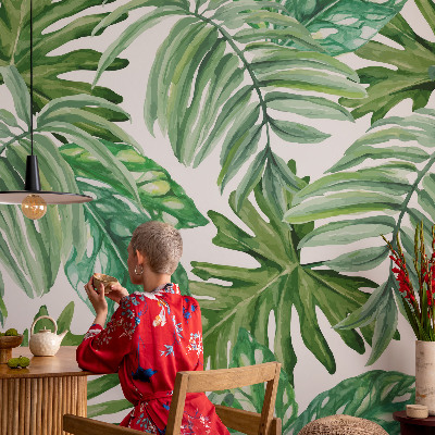 Fototapete aus Vlies mit exotischem Blattmotiv