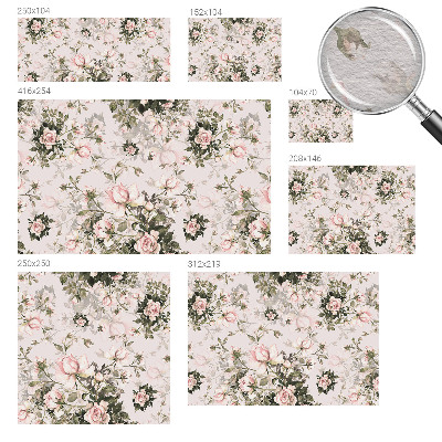 Vlies-Fototapete nach Maß mit Blumenmuster