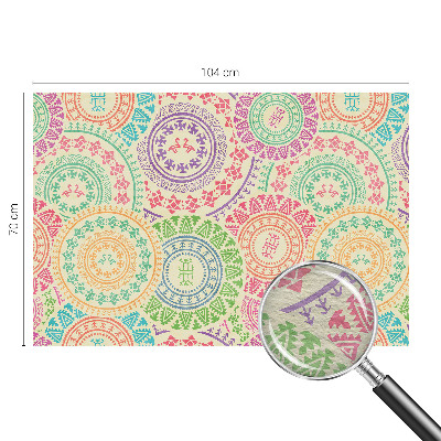 Vlies-Fototapete fürs Schlafzimmer mit bunten Mandalas
