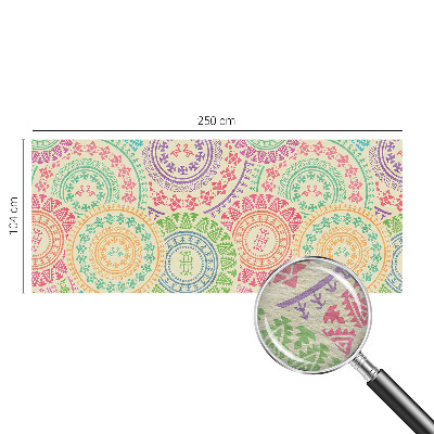 Vlies-Fototapete fürs Schlafzimmer mit bunten Mandalas