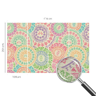 Vlies-Fototapete fürs Schlafzimmer mit bunten Mandalas