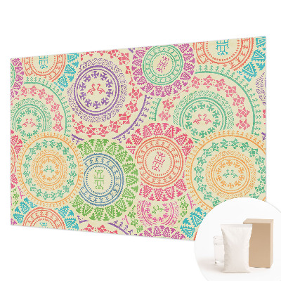 Vlies-Fototapete fürs Schlafzimmer mit bunten Mandalas