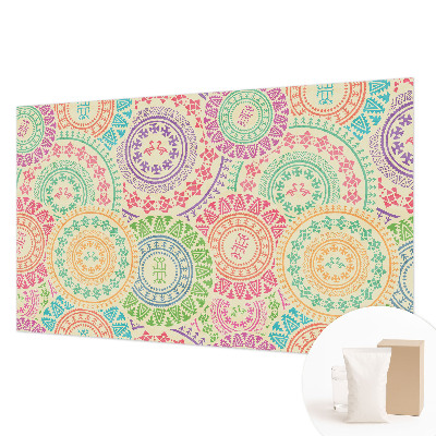 Vlies-Fototapete fürs Schlafzimmer mit bunten Mandalas