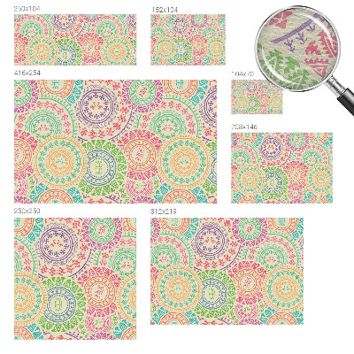Vlies-Fototapete fürs Schlafzimmer mit bunten Mandalas