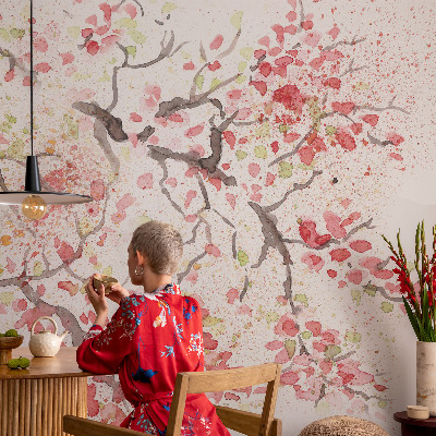 Motivtapete Blühende Zweige