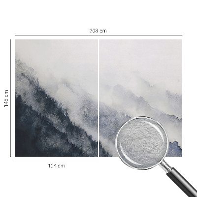 Dekorative Wand-Fototapete mit dem Motiv „Bergnebel”