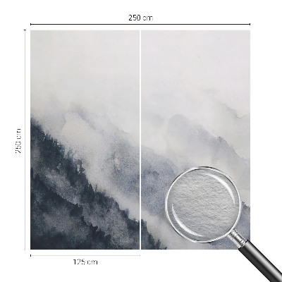 Dekorative Wand-Fototapete mit dem Motiv „Bergnebel”