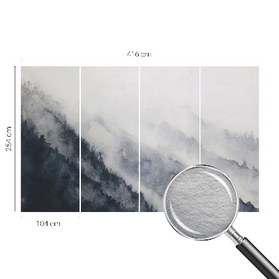 Dekorative Wand-Fototapete mit dem Motiv „Bergnebel”