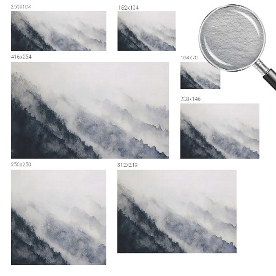 Dekorative Wand-Fototapete mit dem Motiv „Bergnebel”