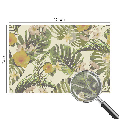 Fototapete fürs Schlafzimmer mit exotischer Flora als Motiv