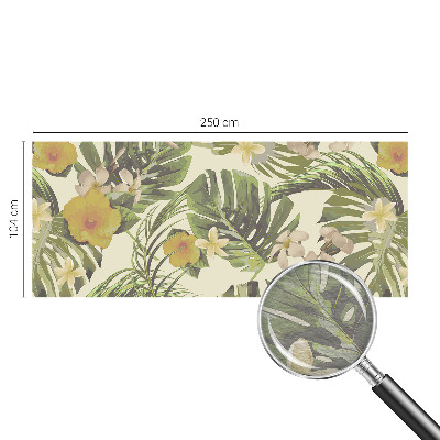 Fototapete fürs Schlafzimmer mit exotischer Flora als Motiv