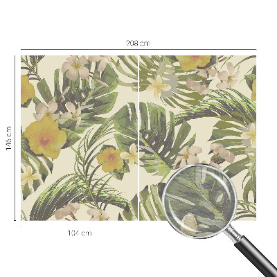 Fototapete fürs Schlafzimmer mit exotischer Flora als Motiv